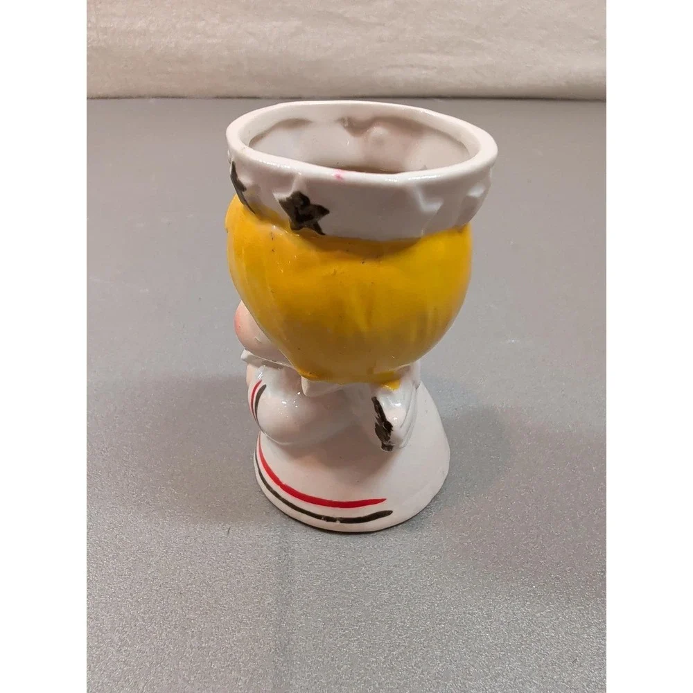 Vintage Christmas Angel Candle Holder Ceramic Mid-Century Holiday Decor 4in